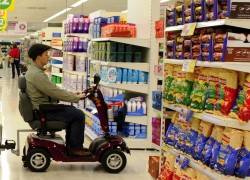 Mobility Scooter in Supermarket